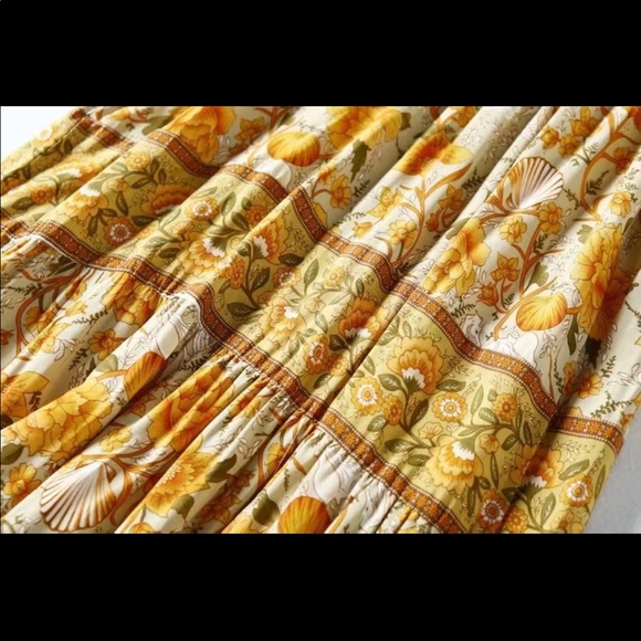 Long Sleeve Boho Floral Gypsy Print Maxi Dress - Picture 12 of 13